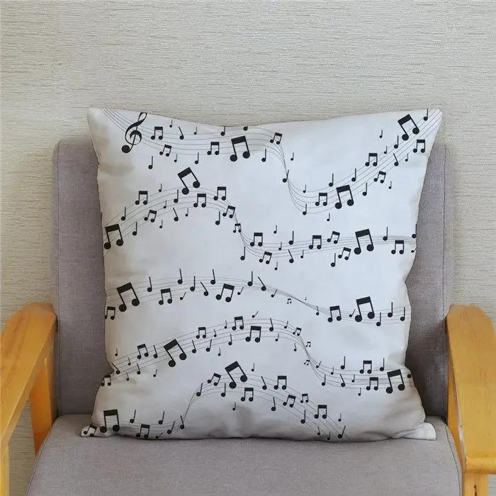 Music Notes Pillowcase Soft Cotton -Unique Piano Key Design for Music Lovers Comfortable and Stylish Perfect Gift for Home Decor
