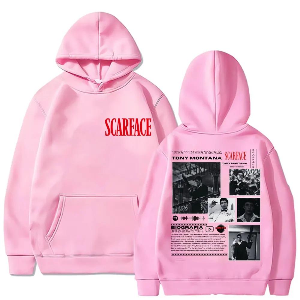 

The Gangster Movie Scarface Graphic Print Printed Tony Montana Pacino Hoodie Fashion Trendy Pure Cotton Oversized Hoodie 3XL