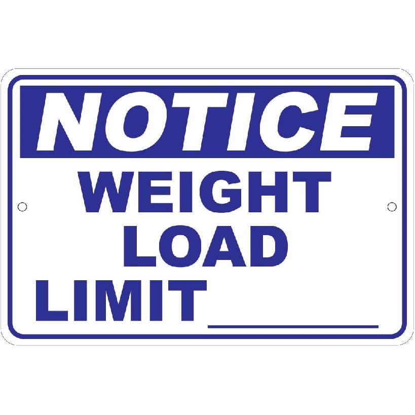 

Уведомление: Предел нагрузки (Заполнить пропуск) Алюминиевая табличка 8 x12