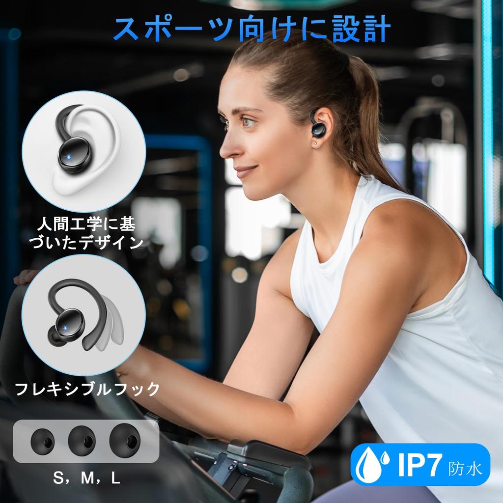 Bluetooth Wireless Earphones with Bluetooth Instant Bluetooth Up to 50 Hours of LED IPX7 Fast Compact and Noise Separate Left and Right ENC Noise
