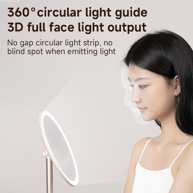 DOCO Makeup Mirror Desktop Adjustable LED Light High Quanlity Metal Texture Perfect for Gift Giving