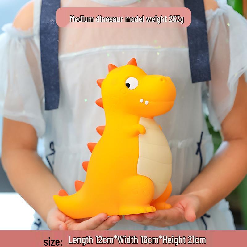 Cartoon Dinosaur Piggy Bank - Drop-Resistant Vinyl Money Saver, Perfect for Children's Day, Valentine's, Birthday Gifts