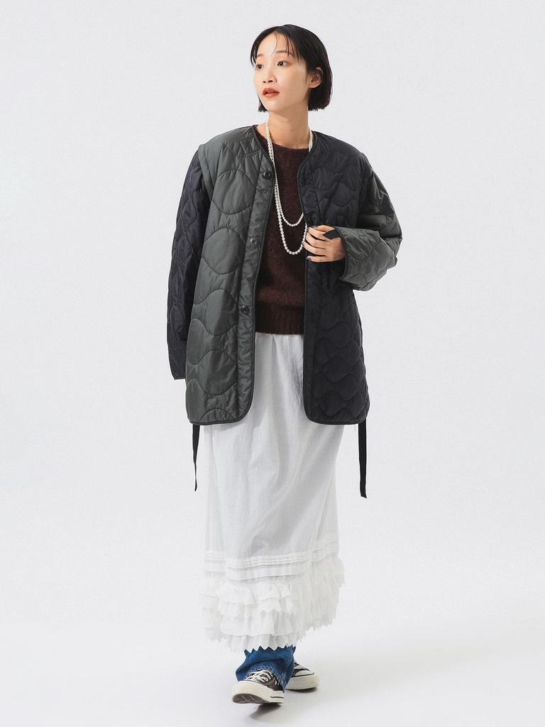 Beams Boy Crazy Detached Sleeve Liner Blouson, Women's, BLACK_CRZ 1