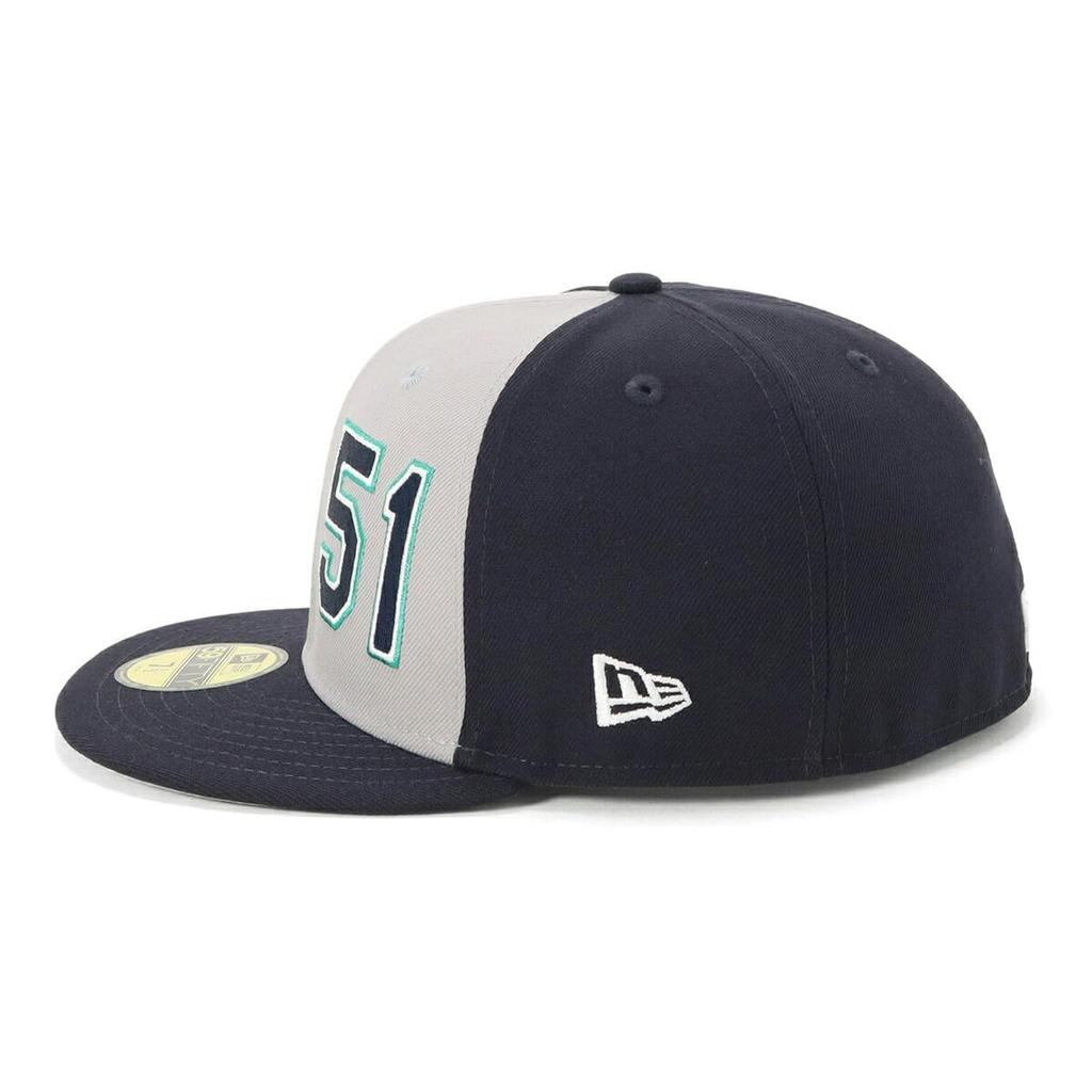New Era 59FIFTY Ichiro MLB Hall of Fame Induction Commemorative SEA Size 7 MLB25 ICHIRO HOF 59FIFTY SEAMAR JP Cap, Gray/Navy, 3/8,