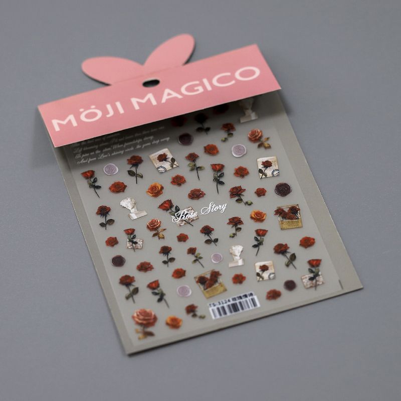

Rose Love Poem Flower Three-Dimensional Relief Nail Sticker Waterproof Nail Sticker Decorative Jewelry 3124 3125 TS-3124 Rose Love Poem