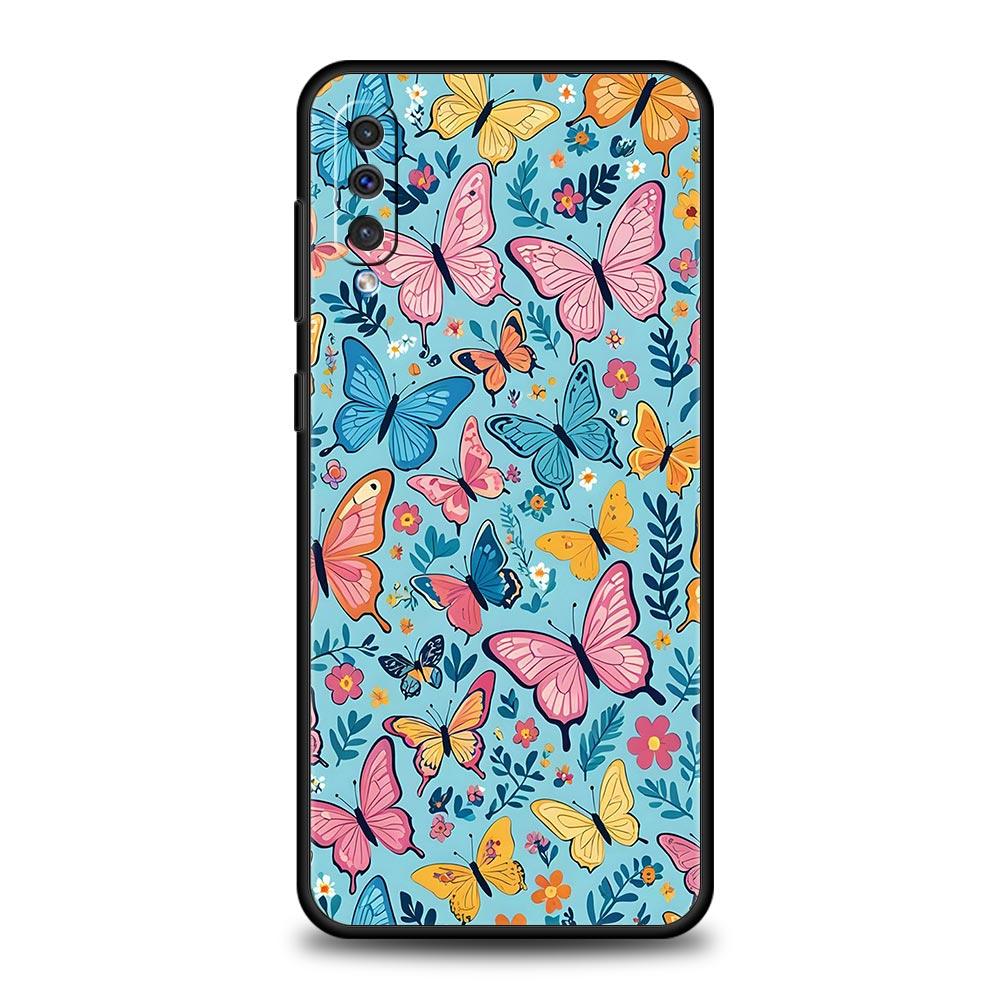 

Butterfly Design Phone Case for Samsung Galaxy A56 A36 A26 A16 A34 A24 A42 A22 A20 A12 A40 A30 A10 5G Soft TPU Cover Shell Capas Samsung A36
