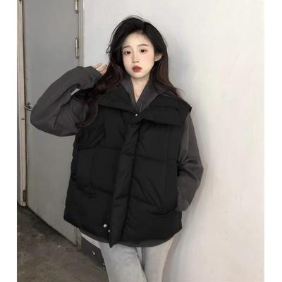 Down Cotton Vest Women Wear In Autumn and Winter New Loose Vest Vest Jacket Trendy and Warm