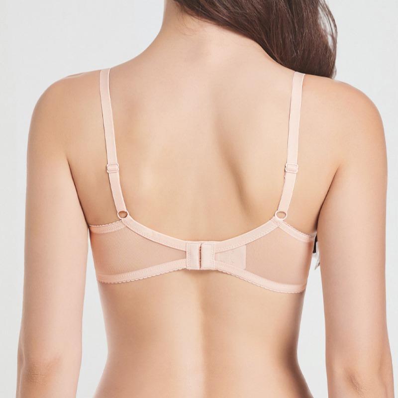 French Sexy Lace Big Chest Small Underwear Women's Push-up Anti-sagging Breathable Thin Bra