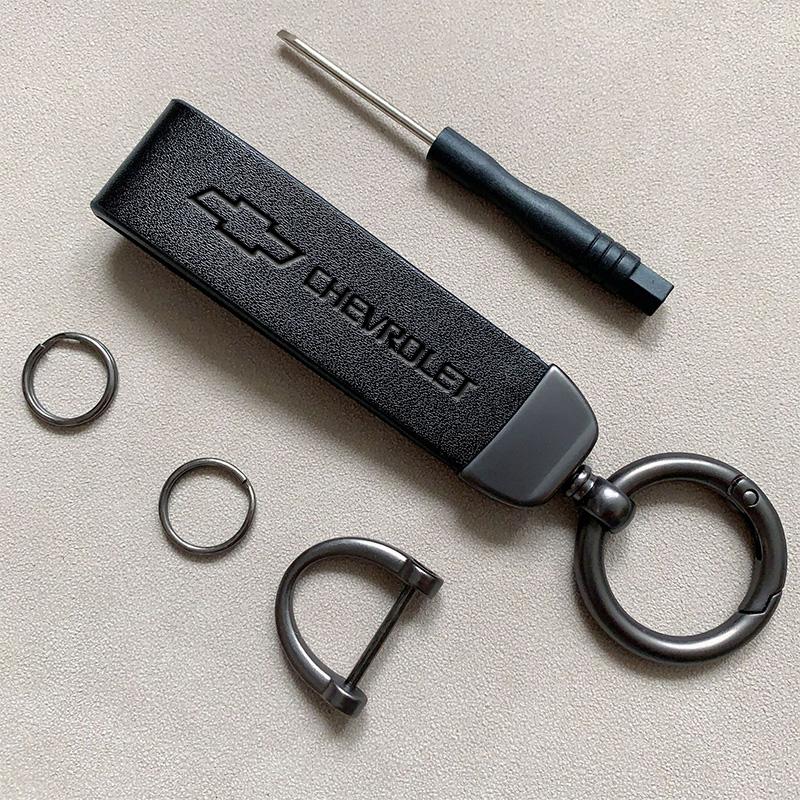 

High Grade Leather Keychain With Car Logo Key Ring Accessories For Chevrolet Cruze Spark Captiva Suburban Camaro Malibu Silverad