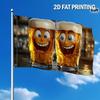 2D Flat, 1pc, Humorous Beer Mug Flag, Polyester Fabric Trendy Flag with 2D Single-sided Flat Printing, Soft, No Flagpole, Suitable for Home, Garden, Y
