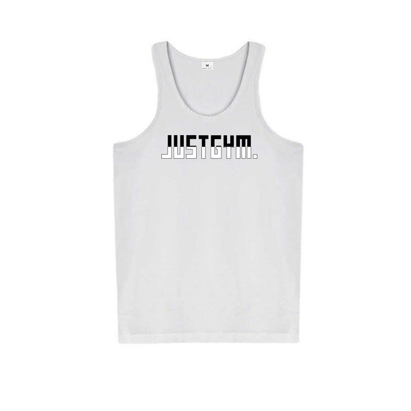 

Muscleguys Summer Gym Sports Slim Fit Mens Bodybuilding Fitness Workout Mens Letter Printed O-neck Breathable Cool Singlets XXL белый