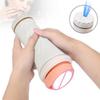 Real Pussy Artifical Vagina Sexy Light Shape Big Male Masturbation Cup Penis Pump Sex Toys For Men Adult Products