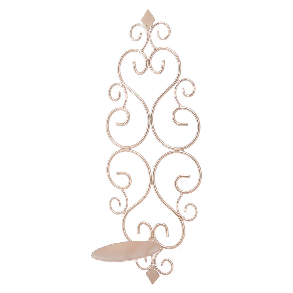 Kerzenhalter Eisen Kerzenständer Klappbare Wandmontage Basis Wandleuchte Heimdekoration für Zimmer Champagner