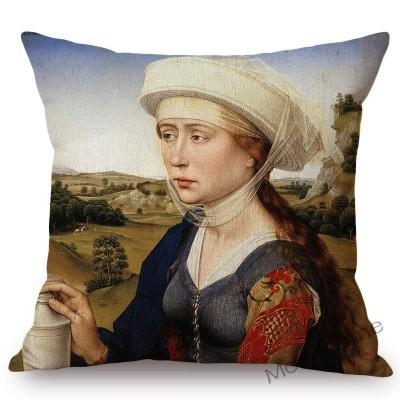 Netherland Artist Rogier Van Der Weyden Religion Jesus The Cross Virgin Mary Art Sofa Decoration Pillow Case Linen Cushion Cover