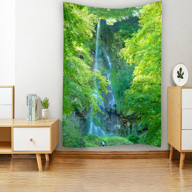 Natural landscape printed tapestry wall decoration hippie psychedelic bohemian room aesthetic art decorative hanging cloth