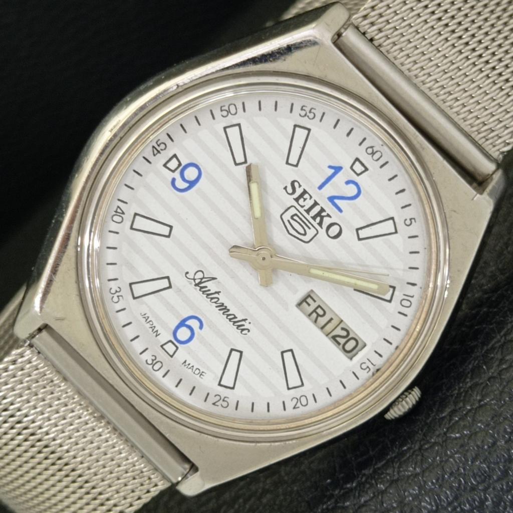 Seiko 5 AUTOMATIC JAPAN 6309A MENS VINTAGE WHITE COLOR DIAL WATCH A701354-5 R206a-a701354