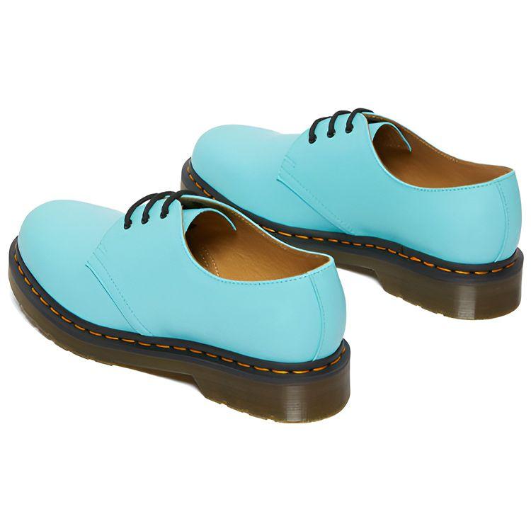 Dr. Martens Leather Lace-Up Round-Toe Low-Top Casual Shoes Unisex Casual Shoes Blue Green 27430432