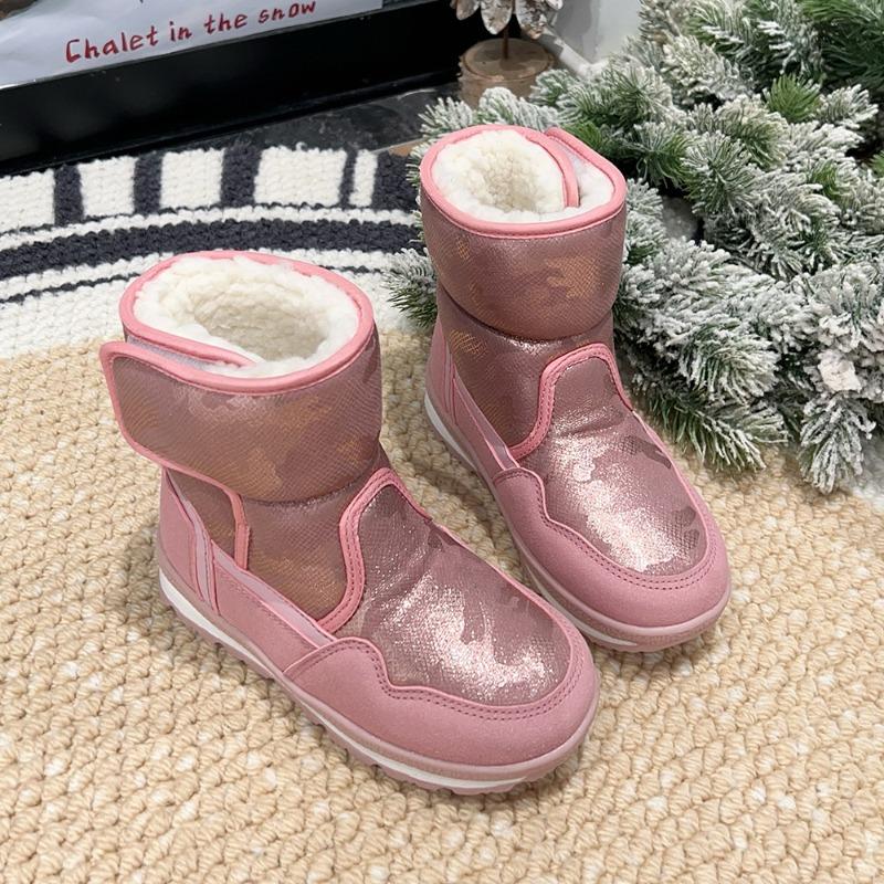 

Зима - Детские уличные зимние сапоги шерстяные родительско-детские снегозащитные нескользящие до середины голени женские хлопковые ботинки 42