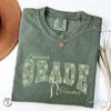 Cute Teacher Bow Shirt, Seventh Grade Teacher Appreciation Comfort Colors T-Shirt, Sage Daisy Coquette Teaching Tee, Back To School Teacher