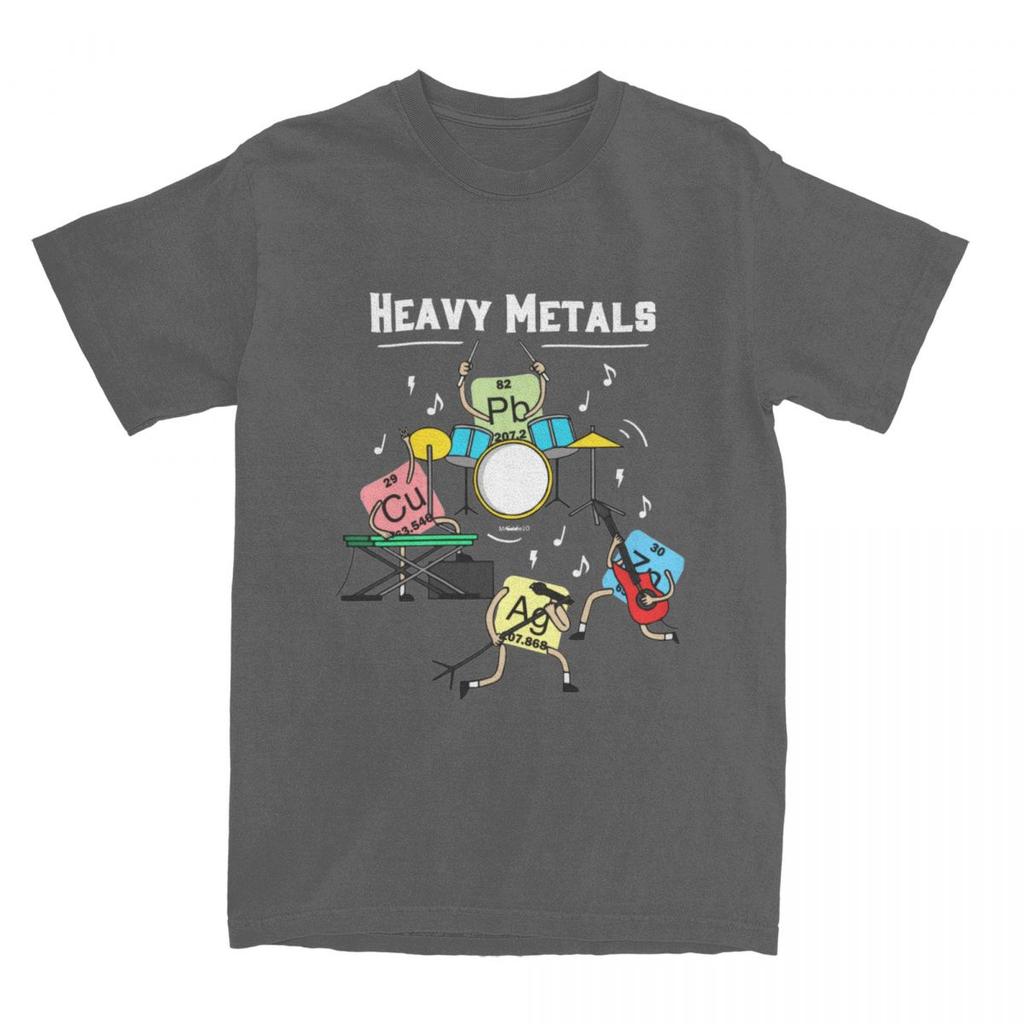 Creative Heavy Metals Rock Chemistry TShirt for Unisex WoUnisex Round Neck Cotton Funny Short Sleeve Tee Shirt Party Tops
