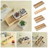 Multifunctional Succulent Flowerpot Tray Wood Plant Pot Stand Storage Box Cosmetic Tool Storage Multi-grids Bonsai Holder