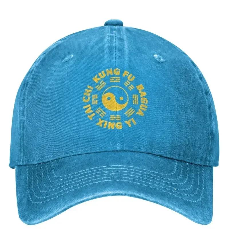 KUNG FU Tai Chi Cap Xingyi Bagua Symbol Trendy Women Unisex Trucker Hat Sun-Proof Running Hippie Baseball Caps Gift