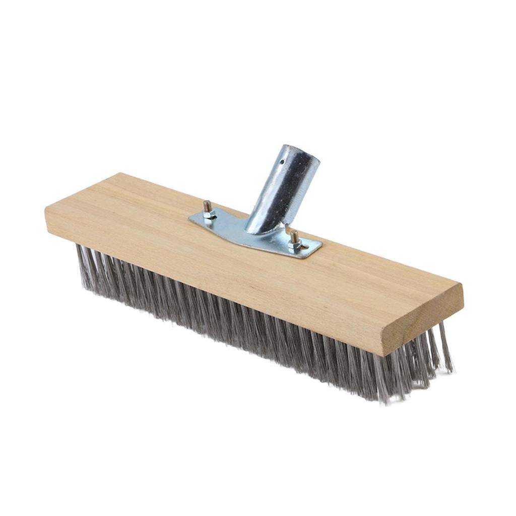 Wire Brush Concrete Brush Rust Removal Scrubbing Pool Garage Patio Kitchen Handle Wire Brush