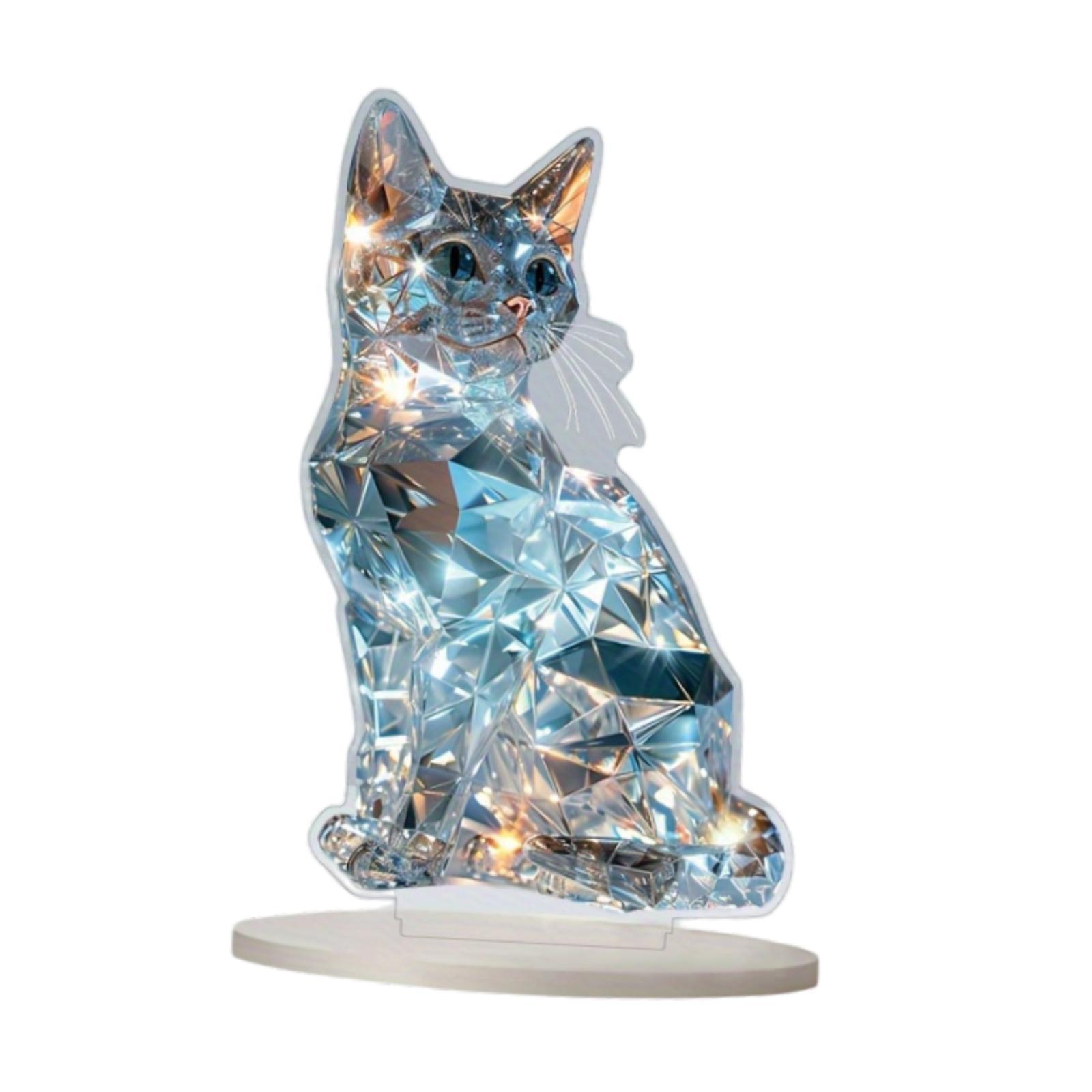 Acrylic Animal Decor 2D Flat Sign Centerpiece DIY Ornament Desktop Display for Home Holiday Businesses Living Room Restaurant