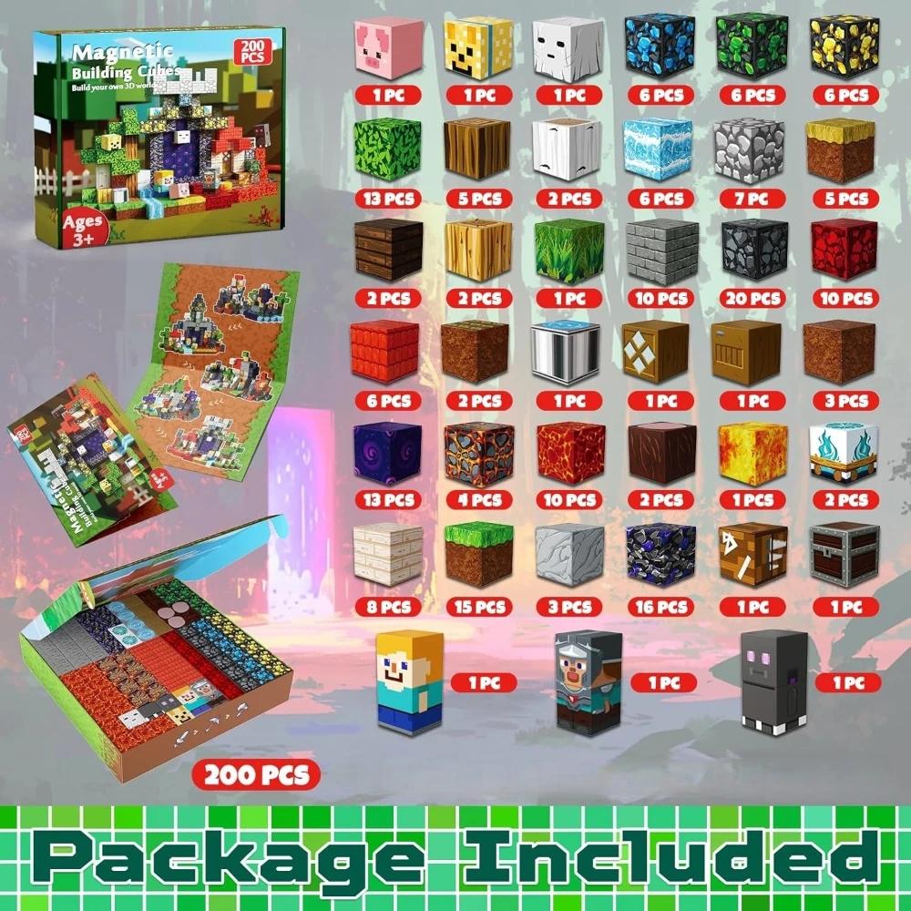 Non-Toxic Jungle World Famous Scene Magnetic Building Blocks Set Creative Sensory Model Stem Toys Diy Educational Gift For Kids