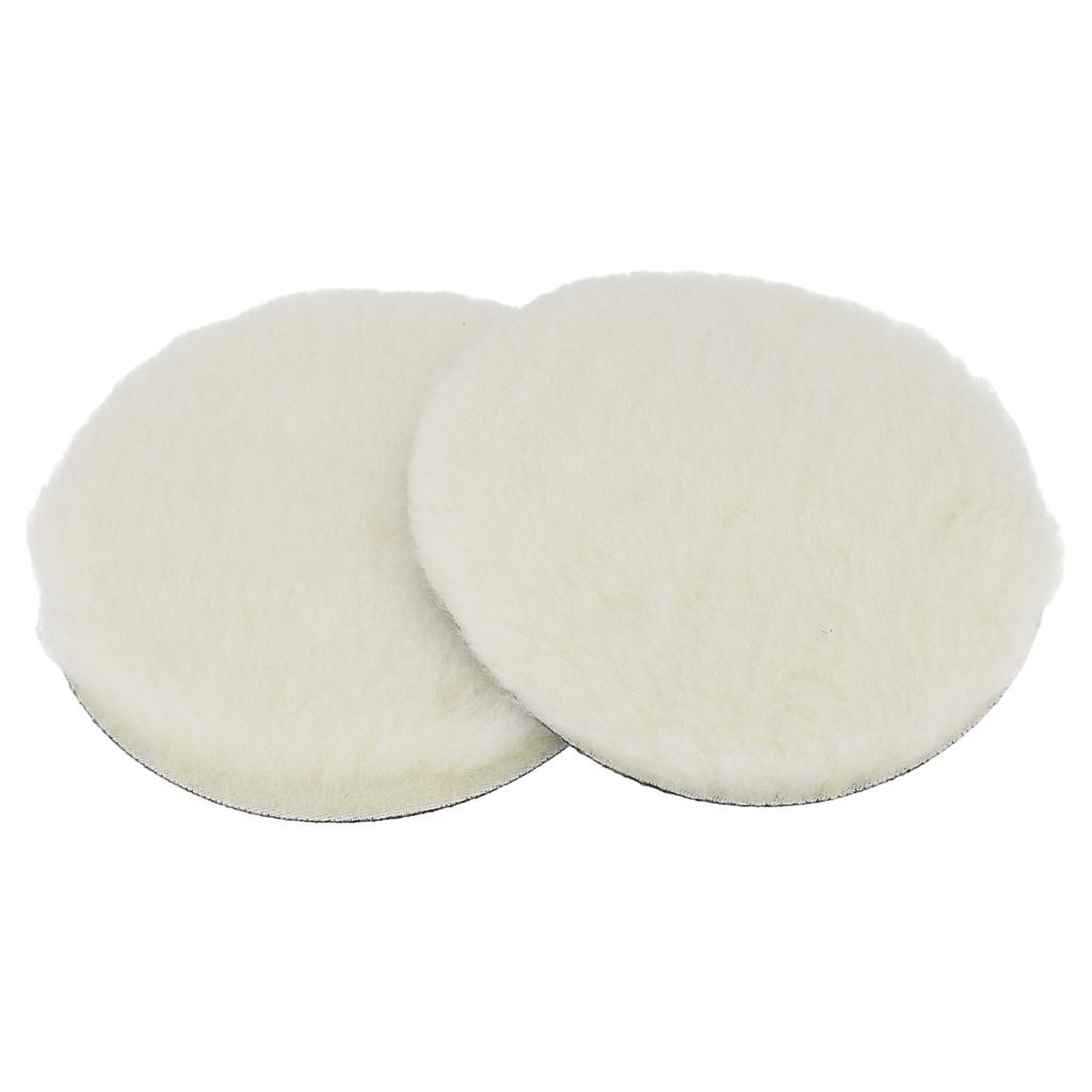 2pcs 5/6/7 Inch Wool Buffing Polishing Pads Foam Washable For Automotive Marine Coatings Buffing Abrasive Sand Scratches Tools