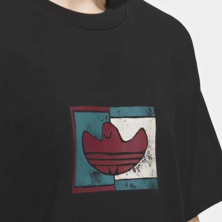 Adidas Originals Versatile Comfortable Simple Short Sleeve T-Shirt Unisex Tops Black KD4290