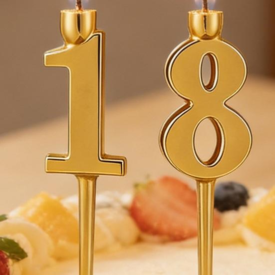 10 Pcs Reusable Number Birthday Candle Holder Set Digital Birthday Cake Candle Holder
