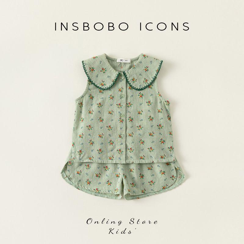 Girl Suit Summer Women s Baby Summer Clothing 2023 New Clothes Summer Women s Clothing Fashionable Suit Suit Western Style Kids Fashion Green 73