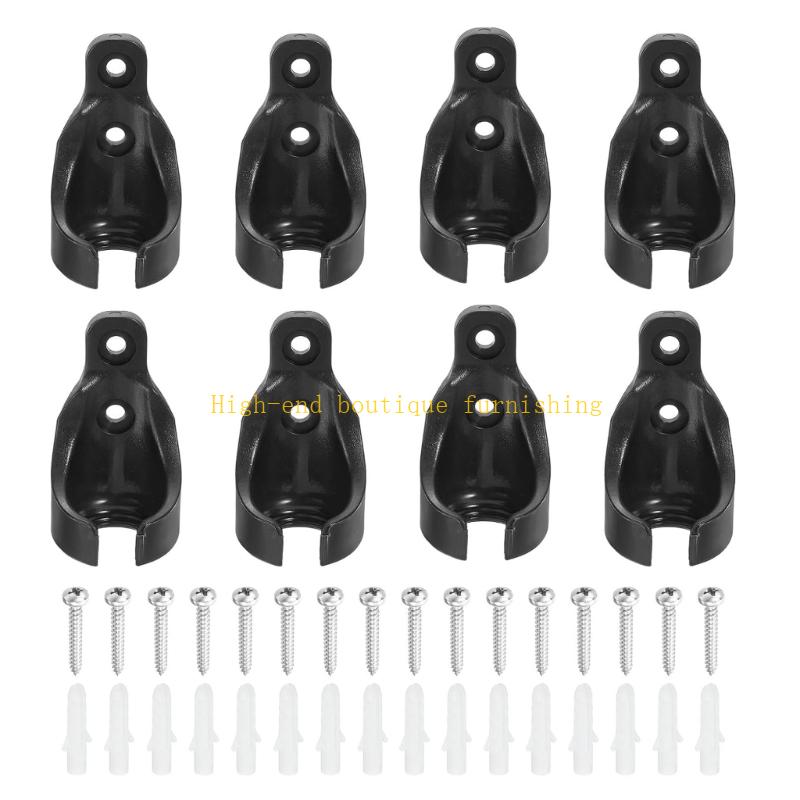 

8pcs Tension Resistant Curtain Clip Weatherproof Mounting Brackets for Blinds чёрный