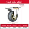 3-Inch Heavy Duty Swivel Wheel Hand Truck with Brake and Silent Rubber Casters