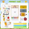 Teacher Sticky Notes, Teacher Appreciation Gift, Blackboard Self-Stick Note Pads with 3 Point Pens, Writing Memo Pages Kids Employee School