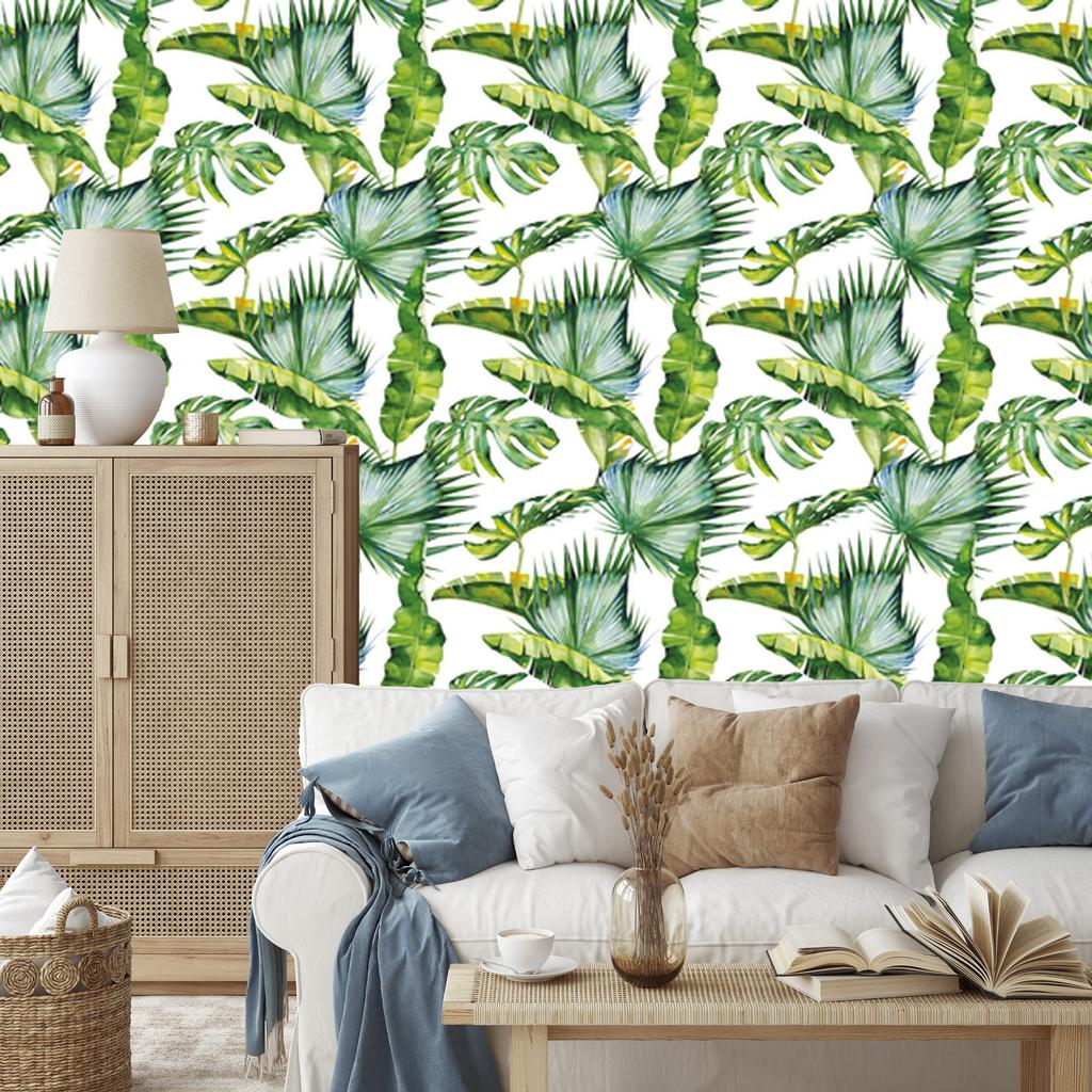 Tropical Leaves Jungle Wallpaper for Living Room and Bedroom 50x1000