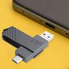 512 GB 2 em 1 OTG USB Flash Drive USB 2 USB-C Thumb Drive Metal USB Disk Flash Stick