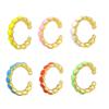 Single One Ear Cuff Neon Green Yellow Bright Fluorescent Jewelry Geometric Round U Clip On Earrings No Piercing Earcuff Aretes