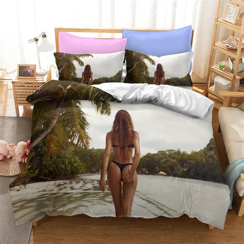 3D Print Car Sexy Buttocks Girl Bedding Set Single Twin Double Queen King Cal King Size Bed Linen Set