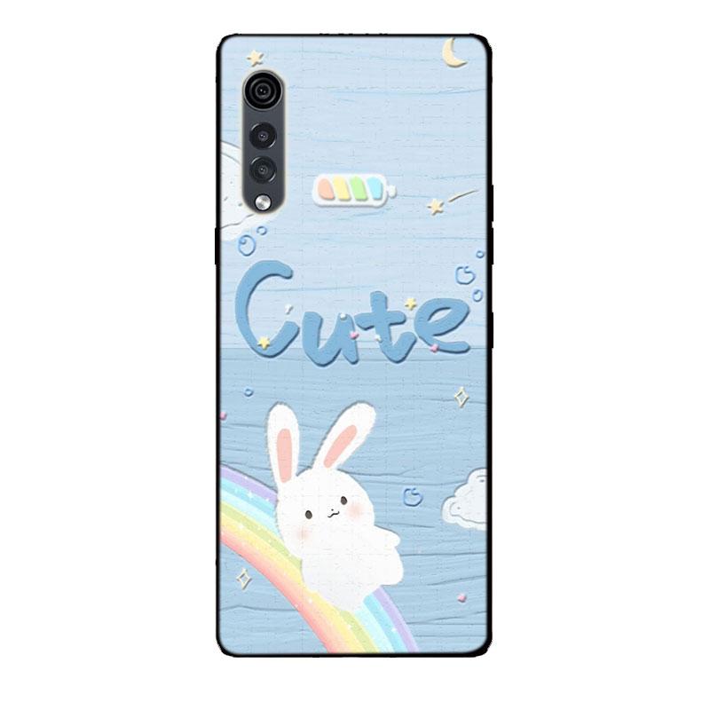 Etui do LG Velvet Czarny Zderzak Silikonowe TPU Miękkie Pokrowiec na Telefon Do LG Velvet 5G LM-G900 Etui Kreskówka Funda Do Etui LG Velvet