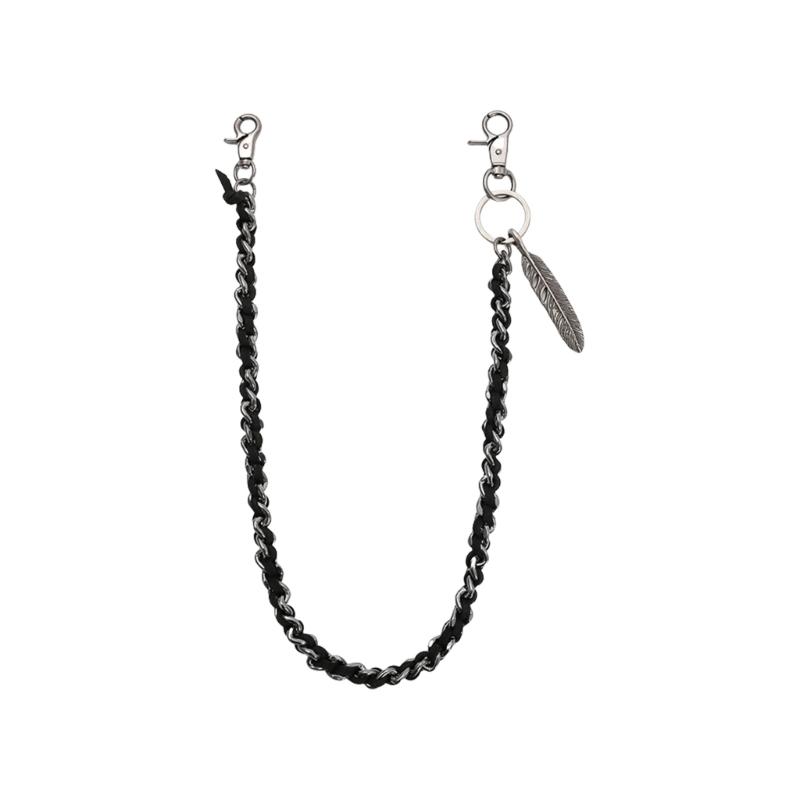 

Adjustable Hip Hop Jeans Chain Lightweight Metal Design For Street Dance Performances And Fashion Accessories чорний