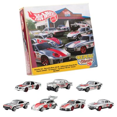 Hot Wheels Mattel 80th Anniversary 7-Pack Mini Cars Toy Set JHF01 for Ages 3 and Up Metal