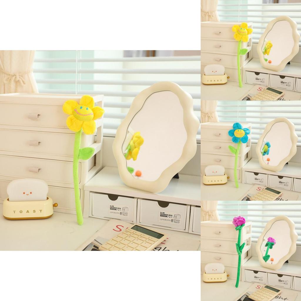 Soft Plush Sunflower And Rose Flower Arrangement With Bendable Stems For Gift Ideas And Room Decor