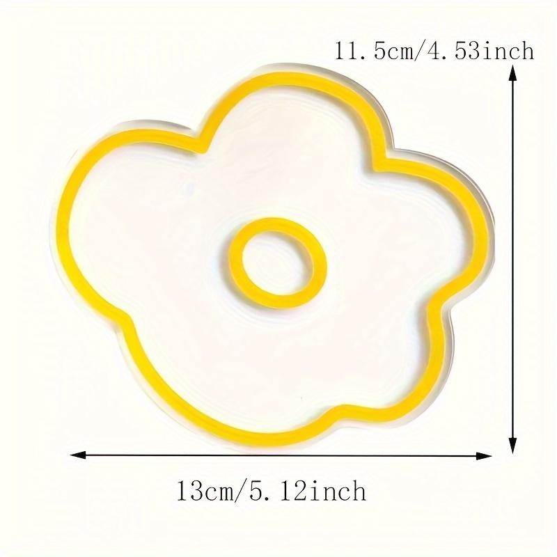 

2D Плоские Подставки - Акриловые Подставки в Форме Цветка, Прозрачные Подставки в Форме Цветка, Термостойкие Подставки для Чашек и Мисок жёлтый