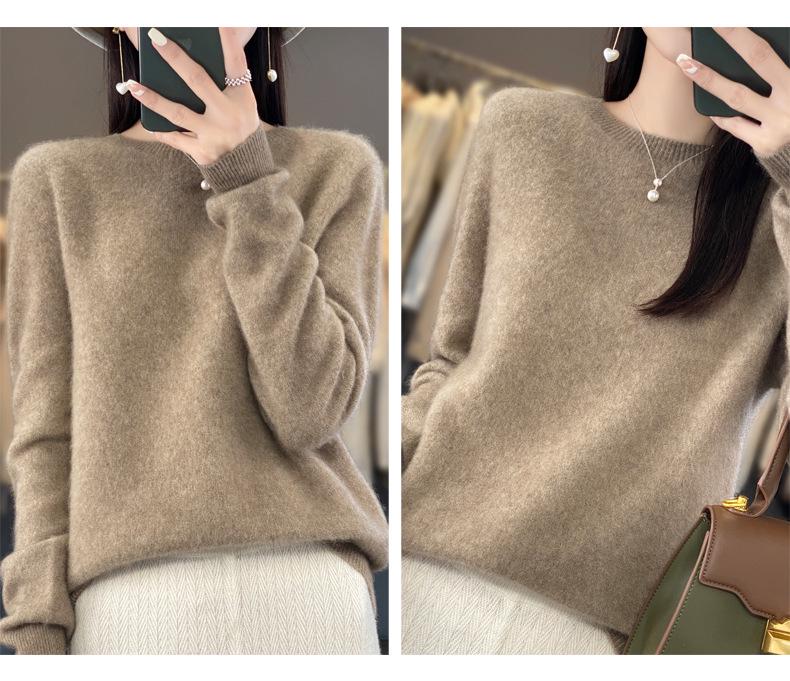Women's Autumn/Winter Soft Wool Long Sleeve Round Neck Sweater - New Arrival