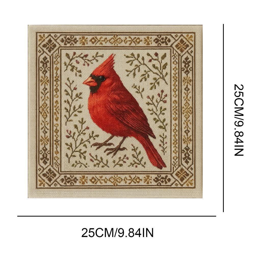 Stamped Cross Stitch Kits with Birds Patterns DIY Handmade Sewing Craft Needlepoint Kits DIY Embroidery Kit for Adults Beginners