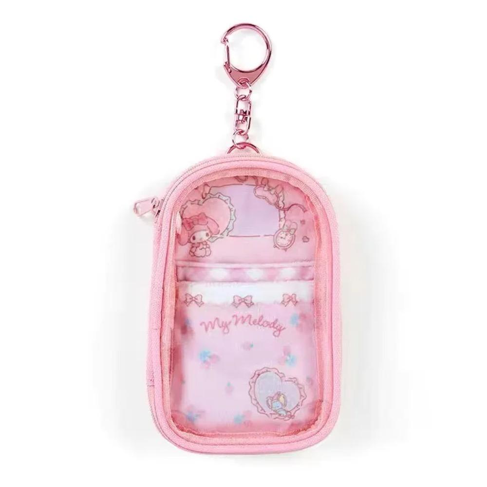 Sanrio Cinnamoroll Kuromi Anime Kawaii Almacenamiento Bolso de Mano Colgante My Melody Bolsa de Pvc