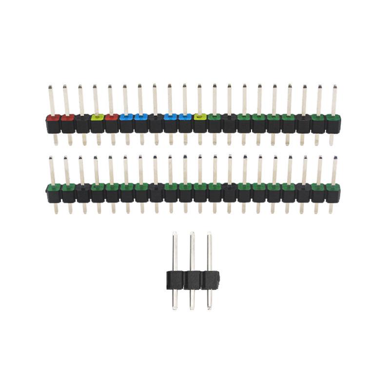 Raspberry Pi Pico Color Pin Header, Single Row, 20-Pin, 2.54mm Pitch (2-Pack)