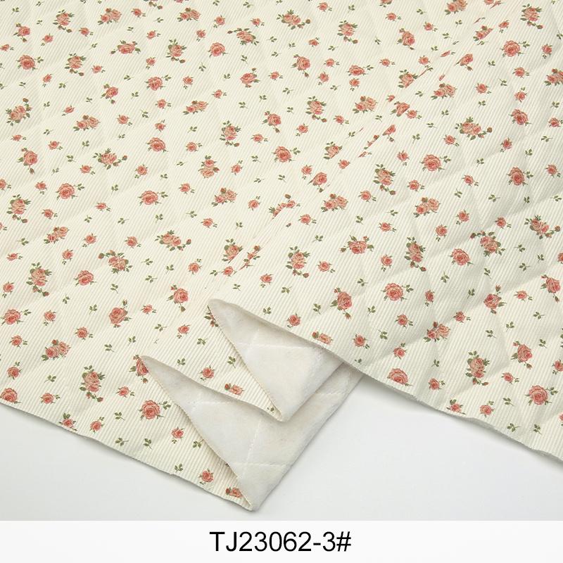 

0,5 м/1 м/2 м Утолщенная вельветовая стеганая ткань с хлопковой подкладкой для детской одежды с мелким цветочным принтом, зимняя, для шитья DIY 50x150cm